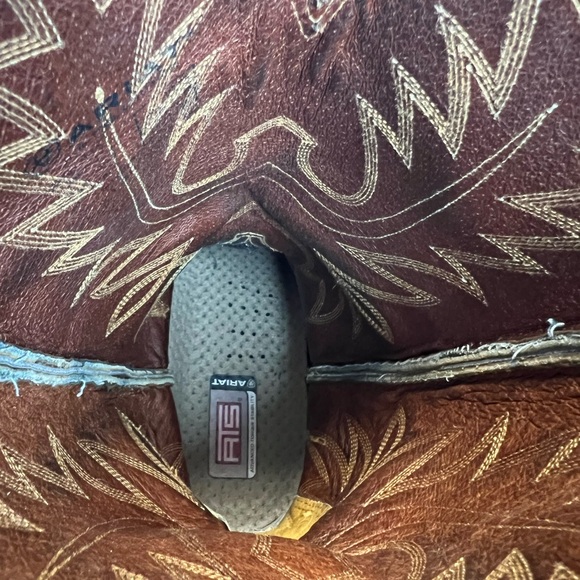 Ariat Heritage Western Womens Leather Boots Size 9B Rodeo Distress 10001021 - Picture 3 of 9